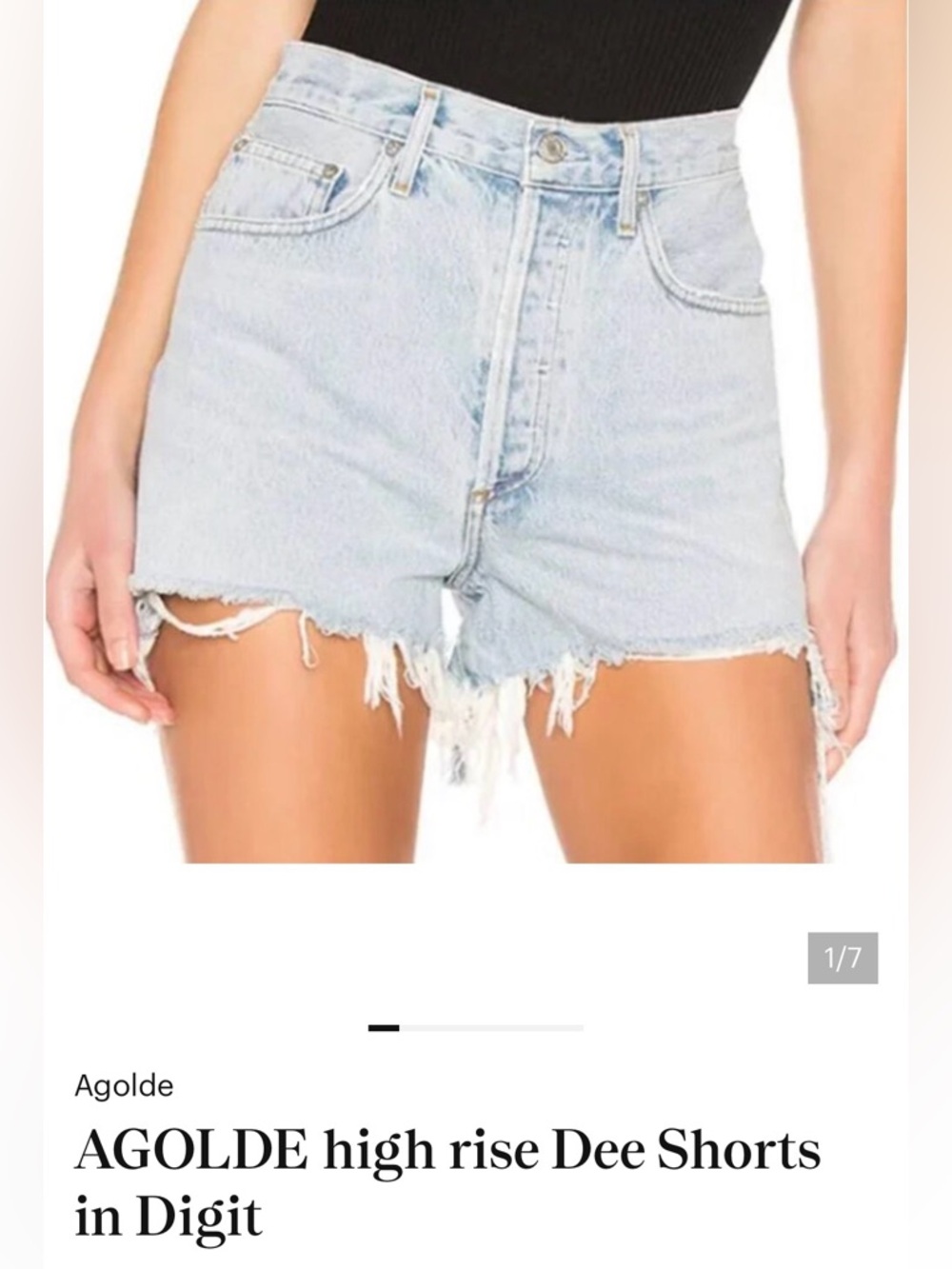 Agolde Dee High-Rise Jean Shorts